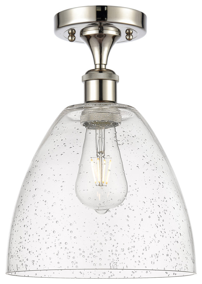 Innovations 516-1C-PN-GBD-94-LED 1 Light Semi-Flush Mount, Polished Nickel