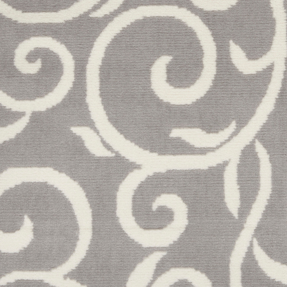 Nourison Grafix 2' x 4' Grey Contemporary Indoor Area Rug
