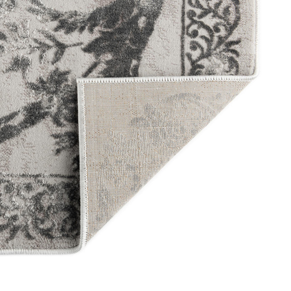 Unique Loom Diana Finsbury Rug, Gray, 5'3"x5'3" Octagon