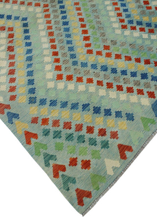 Sangat Kilim Muna Light Blue Rug 6'9"x9'7"