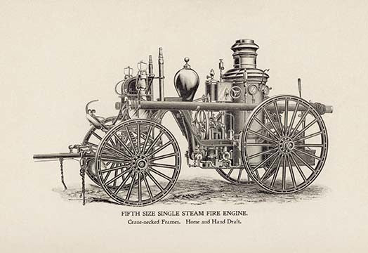 Fifth Size Single Steam Fire Engine: Crane-necked Frames