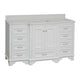Nantucket 60" Bath Vanity, White, Quartz, Single Vanity
