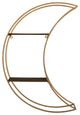 Gold Half Moon Floating Shelf