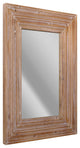 Head West Natural Whitewash Wood Farmhouse Wall Accent Mirror - 30" x 40"
