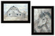 "True Spirit Horses " 2-Piece Vignette by Debi Coules, Black Frame