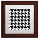 Color Bakery 'Xmas Houndstooth 6', Wood Frame, White Mat, 11x11