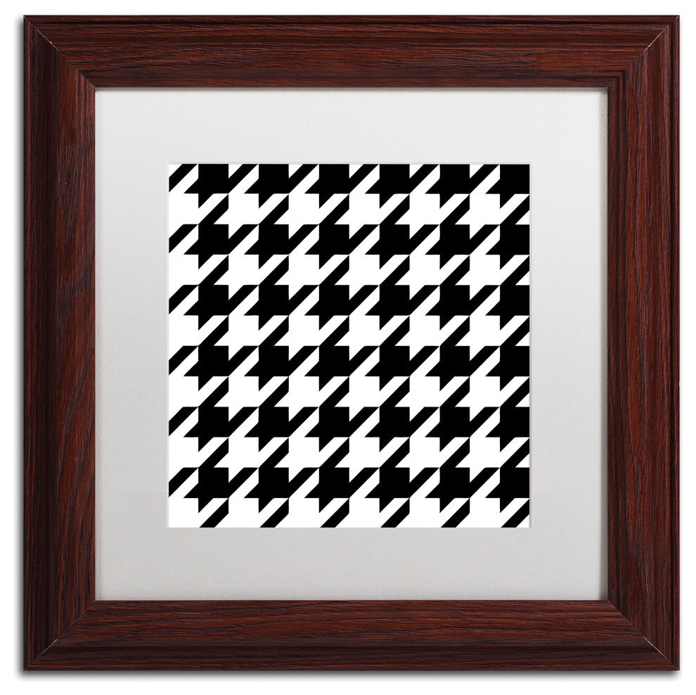 Color Bakery 'Xmas Houndstooth 6', Wood Frame, White Mat, 11x11