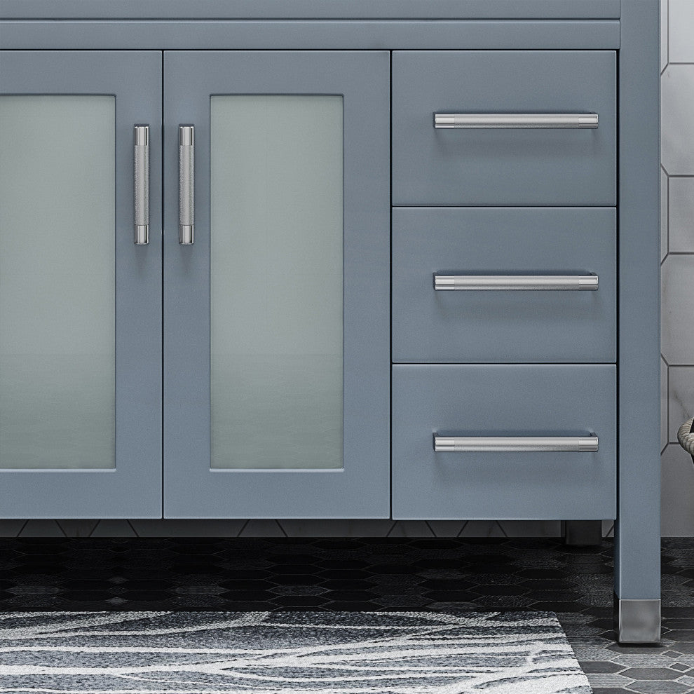 Taylor Contemporary 48" Wood Bathroom Vanity, Counter Top Not Included, Gray