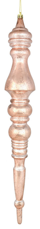Vickerman N190958D 20" Rose Gold Mercury Finial, Pack of 2