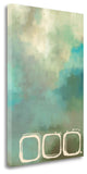 "Retro In Aqua And Khaki II" By Laurie Maitland, Giclee on Gallery Wrap Canvas