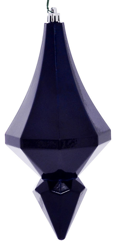 Vickerman Mc191031D 8" Midnight Blue Candy Finish Diamond Finial Ornament