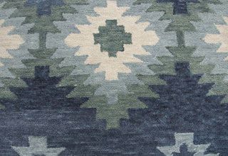 Rizzy Home Leone LO9997 Blue Southwestern Motifs Area Rug, Rectangular 5'x8'