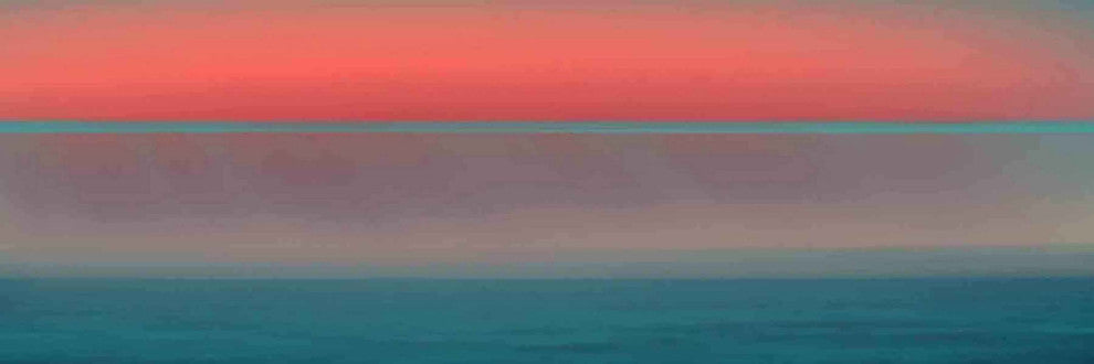 "Red Glow" Print on Canvas, 30"x10"