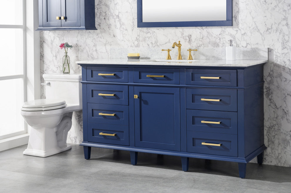 60" Single Sink Vanity, Blue