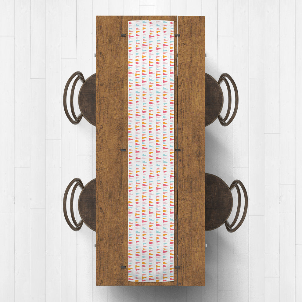 Colorful Summer Triangles 16x90 Table Runner
