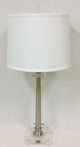 Crystal Table Lamp, Nickel