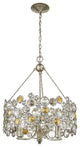 Vitozzi 3-Light Antique Silver Leaf Chandelier