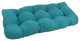 42"x19" U-Shaped Tufted Settee/Bench Cushion, Aqua Blue