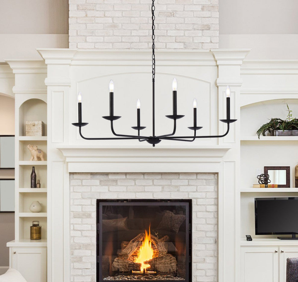 Living District LD812D42BK Cohen 42" Pendant, Black
