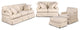 Sunset Trading Horizon 4-Piece Fabric Slipcovered Living Room Set in Beige