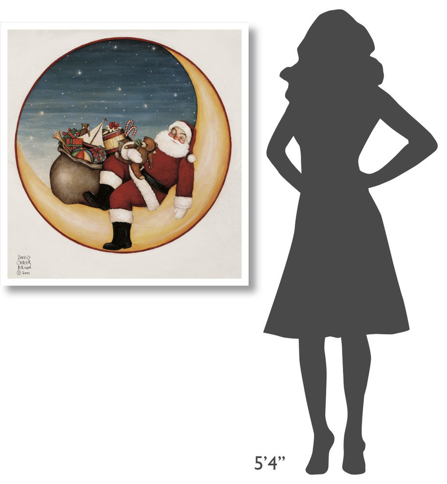 "Merry Lil Santa" Digital Paper Print by David Carter Brown, 36"x38"