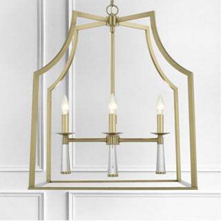 Crystorama 8864-AG, 4-Light Chandelier, Aged Brass