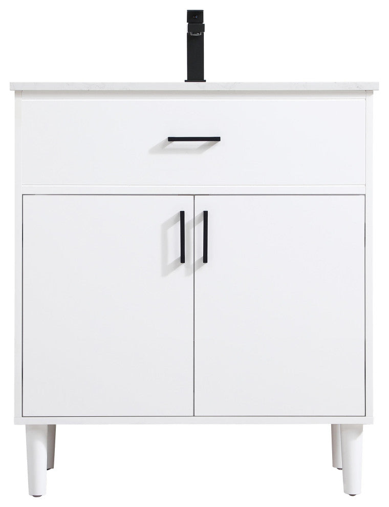 Home Living 30" Single Bathroom Vanity, White