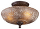 Norwich 3-Light Semi Flushmount, Oiled Bronze