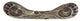 Dual Bear Track Cabinet Pull, Pewter