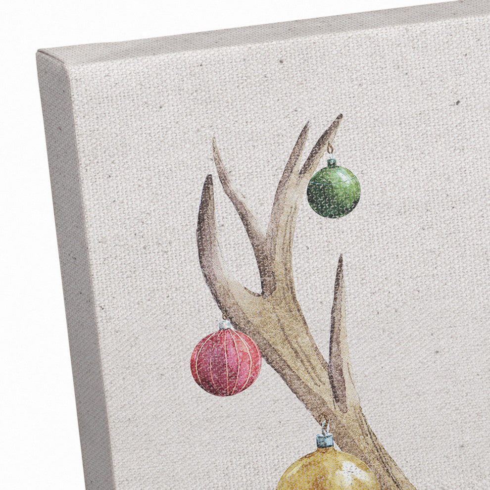 Christmas Deer Sweater 16x20 Canvas Wall Art
