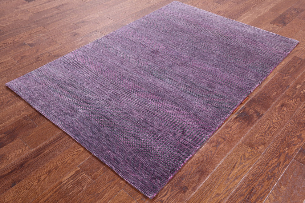 Savannah Grass Wool and Silk Handmade Rug 4' 0" X 5' 11" Q11992