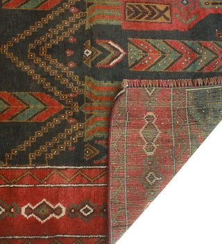Semi-Antique Gunnar Charcoal/Red Runner, 3'8x8'1