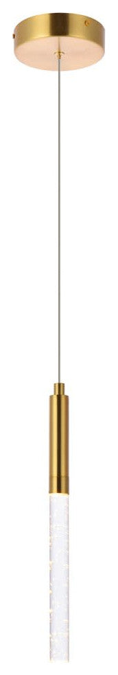 Elegant Lighting 5203D5 Ruelle 5"W LED Crystal Mini Pendant - Chrome