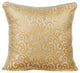 Yellow Decorative Pillow Covers 22"x22" Velvet, Yellow Scroll All The Way