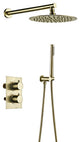 Wasser Solid Brass Complete Shower System, 10" Rain Shower Head