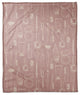 Cream Makeup Icons on Pink 50x60 Coral Fleece Blanket