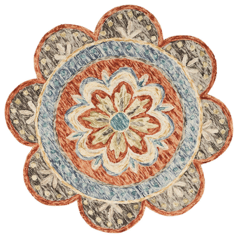 Autumn Petals Area Rug, 6' Round