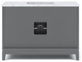 Elizabeth 48" Single Sink Carrara White Marble Vanity, Cashmere Gray