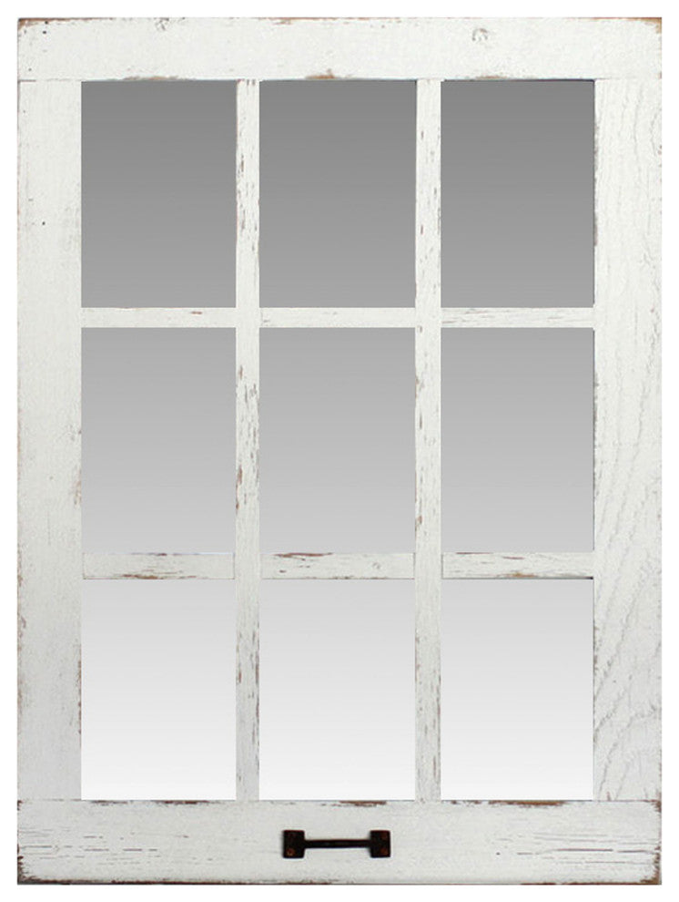 Farmhouse Mirror, Tall White 9 Pane, 9 Pane Tall, White