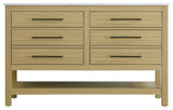 Home Living 60" Double Bathroom Vanity, Honey Brown
