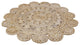 Hand Woven Jute Eco-friendly Area Rug Oriental Beige, [Round] 5'x5'