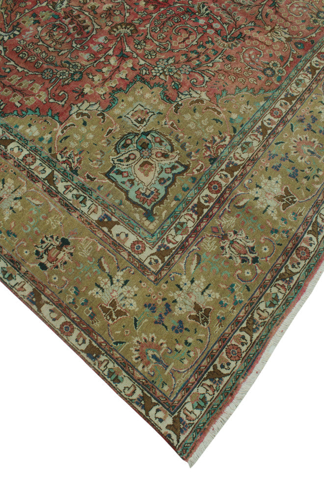 Fine Vintage Distressed Ashmath Red Rug