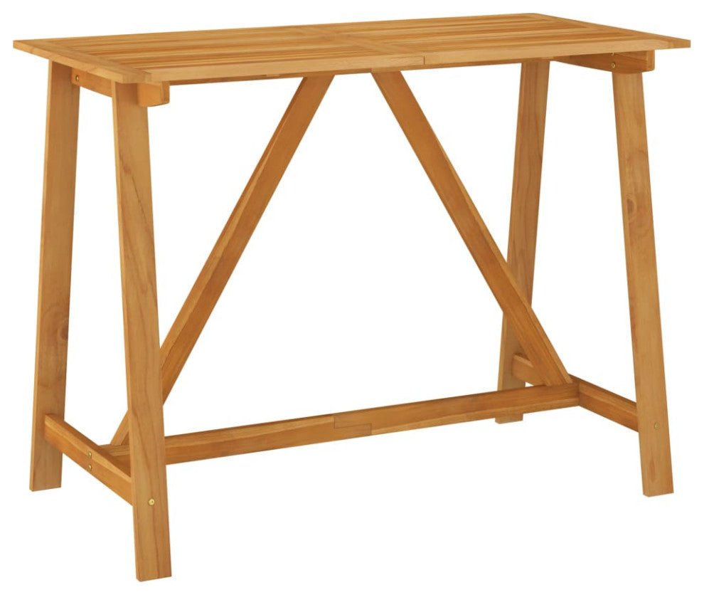 vidaXL Patio Bar Set Bistro Set Bar Stool Table 7 Piece Solid Wood Acacia
