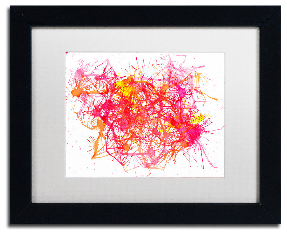 Hello Angel 'Splatters 2' Art, Black Frame, White Mat, 14x11