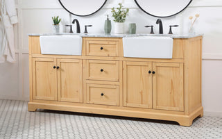 Home Living 22" Farmhouse Natural Wood-Light Bathroom Vanity
