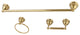 Kingston Brass 3-Piece Towel Bar Bathroom Hardware Set, Polished Brass