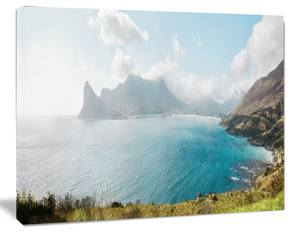 Hout Bay from Chapman Peak, Seashore Photo Canvas Art Print, 60"x28"