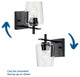 Calais 5" 1-Light Matte Black Clear Glass Bath Vanity Light