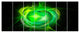 Green Fractal Explosion Supernova, Abstract Canvas Art Print, 83"x32", 7 Panels