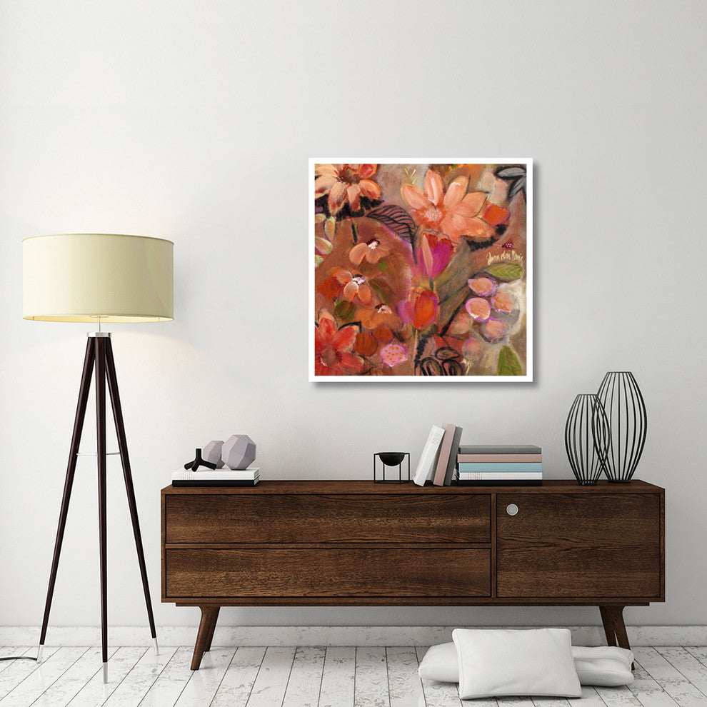 "Garden of a Joyful Day BR" Digital Paper Print by Joan Elan Davis, 38"x38"